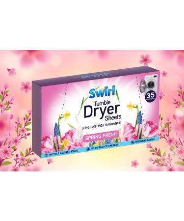 Spring Fresh Tumble Dryer Sheets Pack Of 35 Fabric Conditioner Laundry Aid Anti Static Sheets