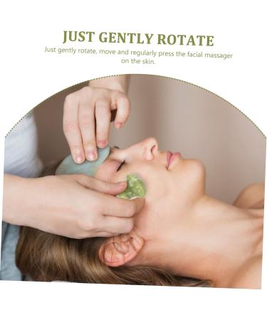 Mikinona 2pcs Neck Massager Tool Face Massager Eye Massager Eye Face Beauty Massagers Roller Rose Quartz Jade - Buy Online on GoSupps.com
