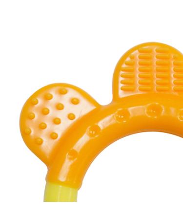 PREMYO Silicone Teething Ring for Babies - Cooling Relief BPA-Free & Soft - Reduces Teething Pain - Orange Yellow - Buy Online on GoSupps.com