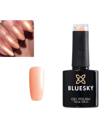 Bluesky Gel Nail Polish Iced Coral Peach Pearl Shimmer 80517 Nail UV LED Soak Off 10ml (Requires Drying under UV/LED Lamp)
