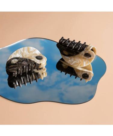 Semicircle Tai Chi Hair Clips - Non-Slip Retro Acetate Yin Yang Ponytail Holders for Girls | Stylish & Durable Hair Accessories - Buy Online on GoSupps.com