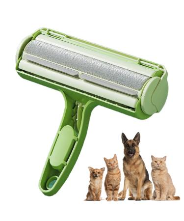 Pet Hair Remover Roller Reusable Animal Hair Removal Brush for Dogs and Cats Self Clean Pet Fur from Carpet Furniture Rugs Laundry Clothes and Bedding Sofa (Green)