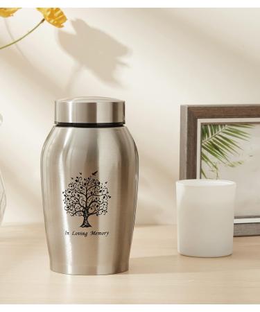 P.J homsv Cremation Urns for Human Ashes Adult Male Female Decorative Urn Large Up to 200lbs Funeral Burial Keepsake Urns for Men Women Mom Silver - Buy Online on GoSupps.com
