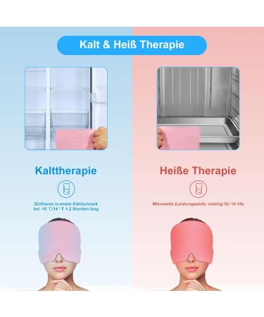 Reusable Migraine Mask - Cooling Pads for Headaches & Swollen Eyes | Cold Compression Therapy (Pink) - Buy Online on GoSupps.com