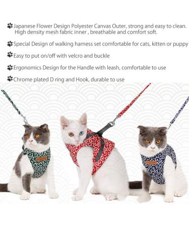 Etopars Cat Dishes & Leash Set - Adjustable Cat Vest & Jacket for Kittens - Ultra-Light Outbreak-Proof Cat Harness - XS Red for Pets & Puppies - Buy Online on GoSupps.com