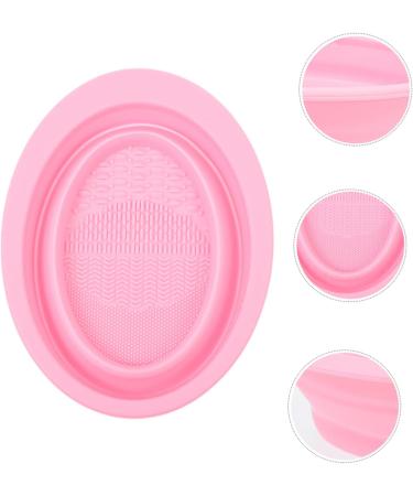 Mipcase 2pcs Cleaning Pad Makeup Brush Scrubber Bowl Beauty Tools Cleaning Scrubber Makeup Brush Scrubber Mat Silicone Makeup Brush Scrubber Folding Tool Cleaner Pink Silica Gel Cosmetic - Buy Online on GoSupps.com