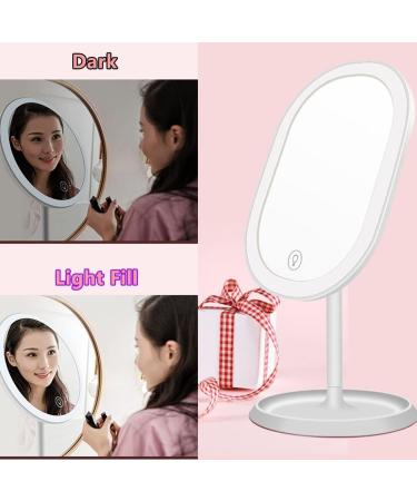 CigyYogy LED Makeup Mirror with Lights - Handheld Portable for Home, Office, Bedroom - White - Ideal Gift for Women and Girls - Buy Online on GoSupps.com