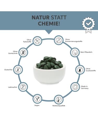  eltabia Organic Spirulina Tablets 200g | 500 tablets at 400mg each highly dosed | Premium Raw Food Grade | Tablets - Buy Online on GoSupps.com