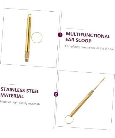 minkissy 3pcs Professional Ear Cleaning Kit Multipurpose Brass Tools for Earwax Removal Smooth Finish for Comfort for Daily Family Use and Travel Yellow - Buy Online on GoSupps.com