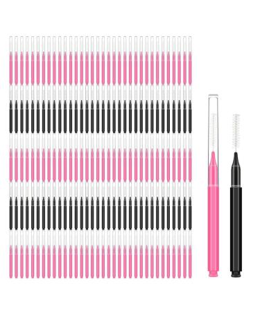 Joselin Eyebrow and Lash Spoolie Mini Brush Set 150 Pieces with Protective Caps Essential for Brow Lamination & Lash Lift Tools