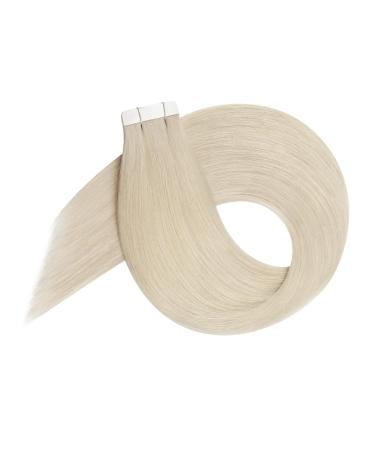 Youngsee Tape Extensions - Real Hair 30cm Platinum Blonde #60A - 30g Tape-In Extensions for Hair Recovery - Buy Online on GoSupps.com