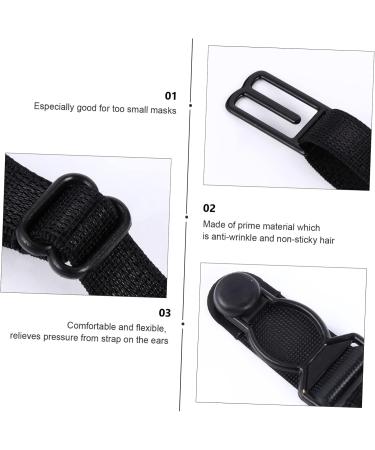 Solustre 10 StK Anti-Strangulation Mask Lanyard - Elastic Polyester Ear Extension Buckle for Comfortable Bandana Headbands - Buy Online on GoSupps.com