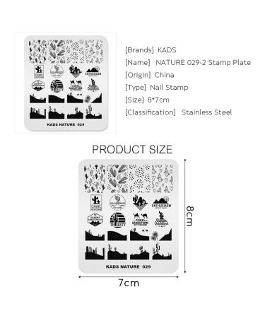 Alexnailart Nature Theme Nail Stamp Plates - Cactus Desert & Camel Designs for DIY Nail Art | NA029 - Buy Online on GoSupps.com