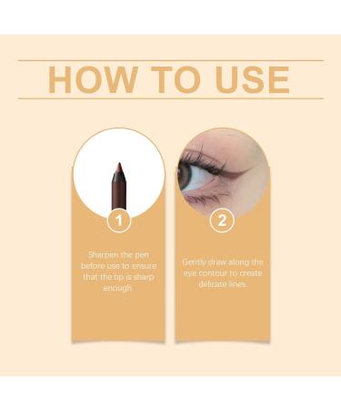  Zestivra Eyeliner Pencil Dual Function 24-Hour Waterproof Sharpener | Durable Eyebrow Pencil Sharpenable Ideal for Everyday Use and Travel - Buy Online on GoSupps.com