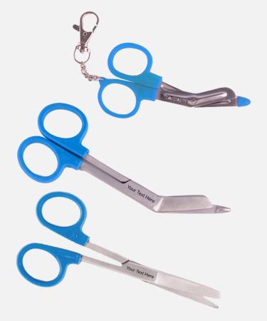 Grooming scissors set with FREE ENGRAVING! (Blue)