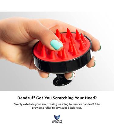 Medcosa Hair Brush | Scalp Massager & Shampoo Scalp Exfoliator | Detangles Hair & Dislodges Dandruff - Buy Online on GoSupps.com