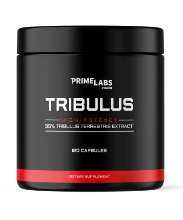 High Potency Tribulus Terrestris Extract for Men & Women - 95% Saponins - Supports Men's Levels - 1,300mg Concentrated Extract Formula - Extra Strength Booster - 120 ct by Prime Labs Power 120 Count (Pack of 1)
