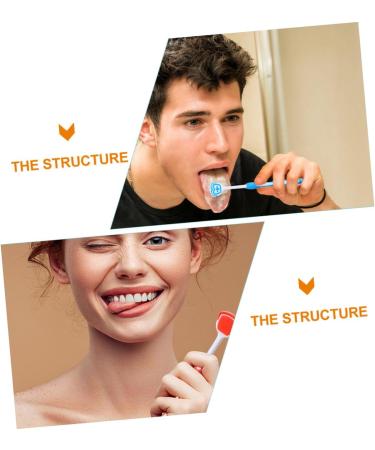 FOMIYES 6 Pack Tongue Cleaning Brush Tool - Multifunctional Tongue Scraper for Home Use - Effective Oral Hygiene - Available in Blue & Orange - Buy Online on GoSupps.com