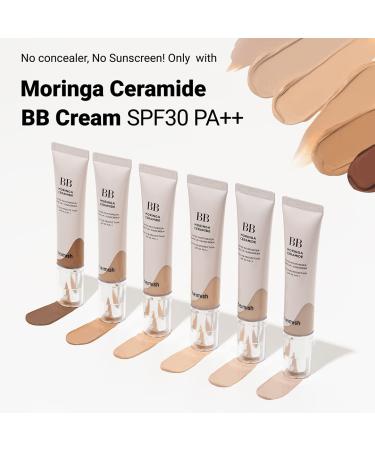 Heimish Moringa Ceramide BB Cream SPF 30 PA++ 23N Light Medium 2.05oz | High Coverage & Long-Lasting Triple Functional Moisturizing BB Cream with UV Shield Protection - Buy Online on GoSupps.com