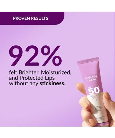 Brightening Lip Balm With SPF 50 PA+++ for Pigmented & Dry Lips | 4% Kojic Acid 2% Alpha Arbutin | Moisturizes Hydrates & Brightens Pigmented Lips | For Unisex - 15Ml Purple - Buy Online on GoSupps.com