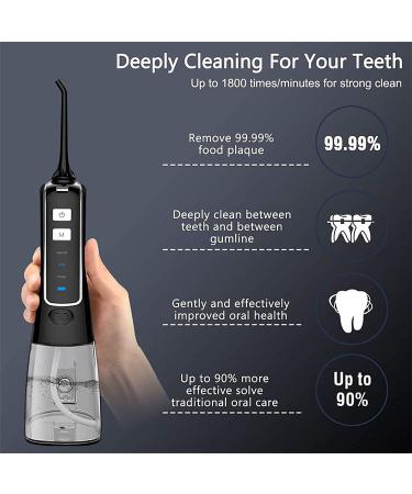 GeRRiT Cordless Water Flosser | IPX7 Waterproof Dental Oral Irrigator | 3 Modes & Detachable Tank for Travel & Home Use - Buy Online on GoSupps.com