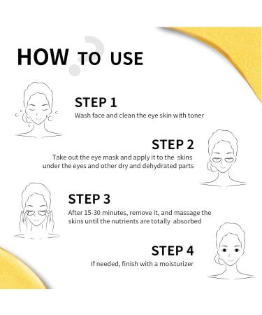 Under Eye Patches Collagen 24K Gold Eye Masks for Puffy Eyes Dark Circles Bags Gold Eye Pads Anti-Aging Hyaluronic Acid Moisturiser for Under Eye Wrinkles Remove Eye Bags Hydrating (10Pairs) - Buy Online on GoSupps.com