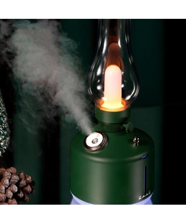Buy Retro Kerosene Lamp Design Desk Aroma Diffuser - 280ml Essential Oil & Cool Mist Humidifier for Bedroom Office & Living Room - Green - Buy Online on GoSupps.com