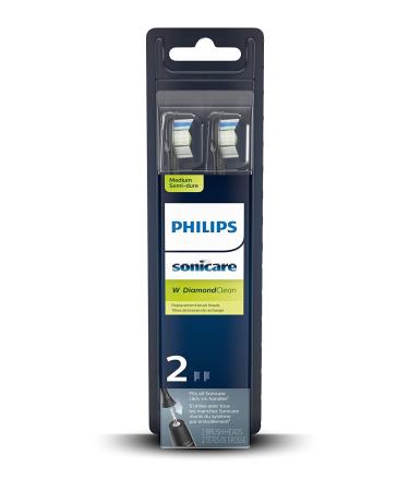 Philips Sonicare DiamondClean Black Toothbrush Heads - HX606295, 2-Pack - Buy Online on GoSupps.com