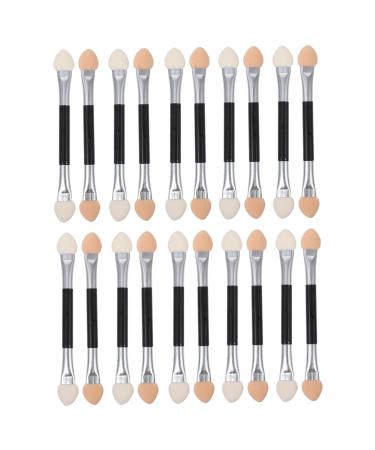 PLAFOPE Disposable 20pcs Latex Eye Shadow Stick Sponge Double-ended Eyeshadow Eye Shadow Applicator Mix Set