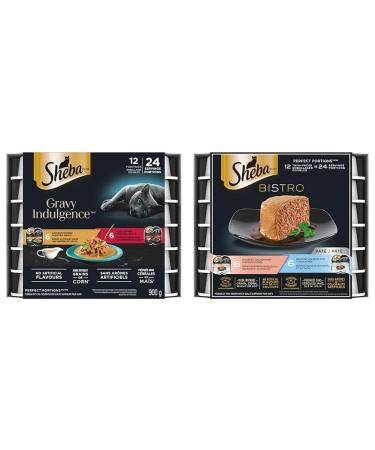 Sheba Gravy Indulgence Perfect Portions Adult Wet Cat Food & Bistro Perfect PORTIONS Cat Food Wet Adult Cat Food + Cat Food 75.00 g