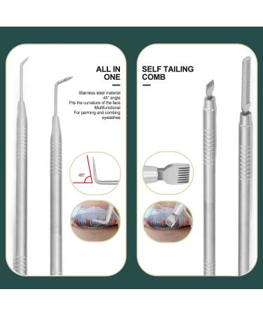 Buy 2 in 1 Stainless Steel Eye Lash Tool Kit - Double Ended Separator & Perming Tools for Eyebrows & Lashes | International Shipping Available - Buy Online on GoSupps.com