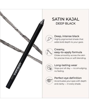 EVERYBODY LONDON Crayon pour les yeux cr me Satin Kajal noir intense finition mate longue dur e application facile noir profond - Buy Online on GoSupps.com