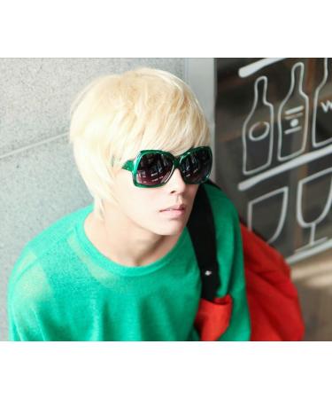 Premium Short Straight Men's Wig - Platinum Blonde 18 cm | International Shipping Available - Buy Online on GoSupps.com