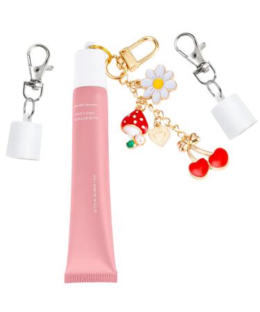 Lot de 3 porte-cl s compatibles avec baume l vres Summer Fridays de 14 2 g support portable breloque cerise et fraises pour baume l vres