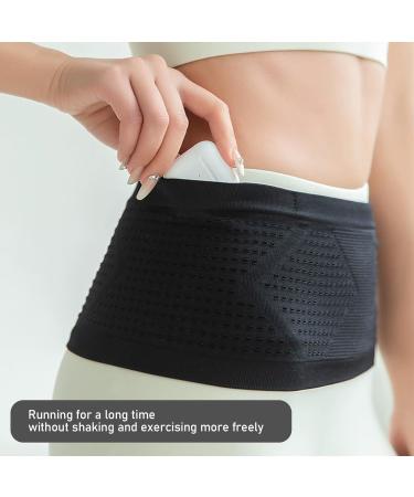 Yuqilin Breathable Large Capacity Running Belt - Unisex Multifunctional Hip Pocket for Running Cycling & Jogging (Black/S) - Buy Online on GoSupps.com
