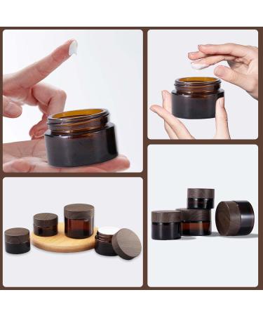 Tuakimce 6-Piece Glass Cream Can Set - 15ml & 30ml Clear Containers with Lids - Ideal for Cosmetics Creams and Lotteries - Buy Online on GoSupps.com