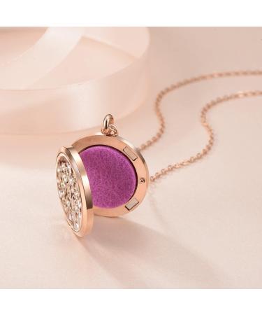 AZNECK Family Tree of Life Essential Oil Diffuser Necklace - Personalized Aromatherapy Locket Pendant Gift for Mom - Buy Online on GoSupps.com