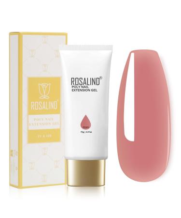 ROSALIND ROSALIND UV Construction Nail Gel 70 ml Nude Pink Acrygel UV/LED Poly Nail Extension Gel for Beginner Professional and Nai
