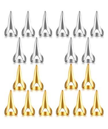 Donleeving 20 pieces of hair and selection Sectioning ring for braiding metal sections curling fast installation of human extensions (silver & gold)