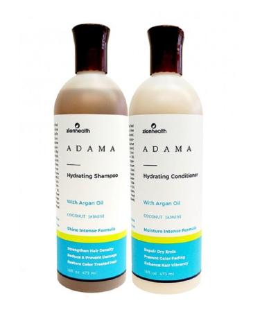 Adama Minerals Shampoo and Conditioner Set 16 oz (Hydrating Coconut Jasmine)