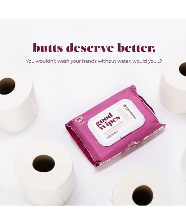 Goodwipes Flushable Plant-Based Wipes | Rosewater & Aloe | 180 ct (3 packs) | Septic Safe | At-Home Dispenser | Biggest Adult Wipes - Buy Online on GoSupps.com