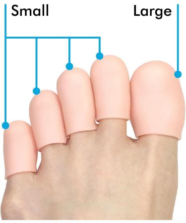 8 pc Gel Toe Cap Silicone Toe Protector Toe Guards Cushion for Corn Callus (8 Small (White)) - Buy Online on GoSupps.com