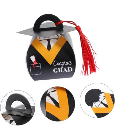VILLCASE Graduation Favors Mini Chocolates 50pcs Boxes Graduation Hat Candy Box Paper Bride Gift Graduation Season Grad Cap Decorations Party Candy Holder 1 count (Pack of 1) Red - Buy Online on GoSupps.com