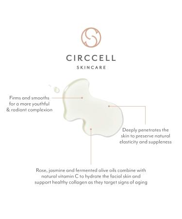 CIRCCELL Extraordinary Face Oil - Jacqueline's Blend for Brightening & Anti-Aging | Hydrating Natural Skin Care with Vitamin C Rose & Jasmine - All Skin Types 30 ml - Buy Online on GoSupps.com