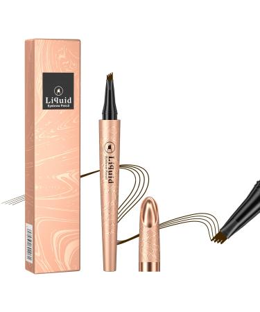 Microblading Eyebrow Pen 3D Waterproof Microblading Eyebrow Pencil Eyebrow Magic Pen Eyebrow Microblading Pen Eyebrow Pen Waterproof&Smudge-proof Creates Natural Looking Brows (Dark Brown)