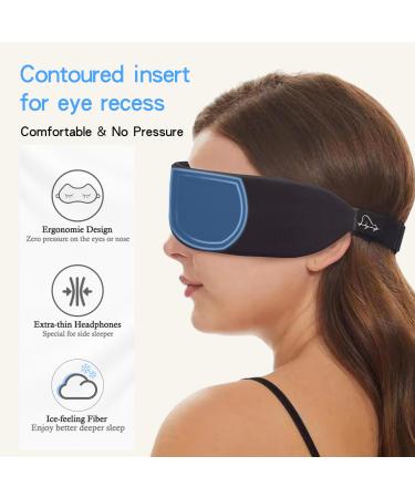 ALASKA BEAR Bluetooth Sleep Headphones - HD Stereo Noise Reduction Headband Eye Mask - Wireless Sports Gear (Black - Buy Online on GoSupps.com