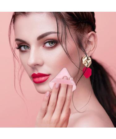 Pimoys 4-Piece Triangle Makeup Sponge Set for Loose Powder - Soft Cosmetic Foundation & Setting Powder Puffs - Beauty Blender Wet/Dry Tool in Pink - Buy Online on GoSupps.com