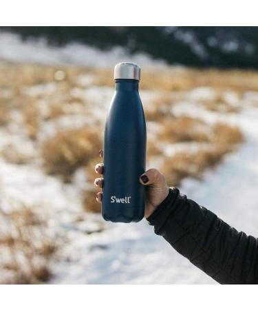 S'well Blue Suede 17oz Stainless Steel Water Bottle - Vacuum-Insulated, BPA-Free, Keeps Drinks Cold 36Hrs, Hot 18Hrs - Perfect for On-the-Go - Buy Online on GoSupps.com