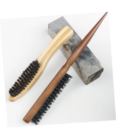 Buy Hemoton 1 Set Hair Dust Brush & Wooden Comb - Men's Beard Grooming & Hairdressing Tool - Ideal Barber Brush for Perfect Beard Care - Buy Online on GoSupps.com