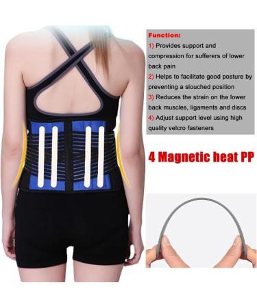 XXL Blue Plus Size Back Pain Relief Massage Belt for Men & Women - Double Pull Active Waist Support Lumbar Orthopedic Corset (S-6XL) - Buy Online on GoSupps.com
